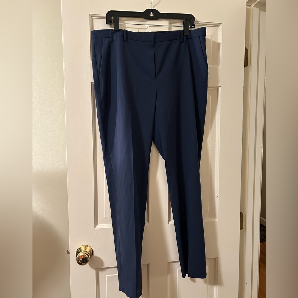 Treeca Full Length Pant in Good Wool, Sea Blue, Size 14